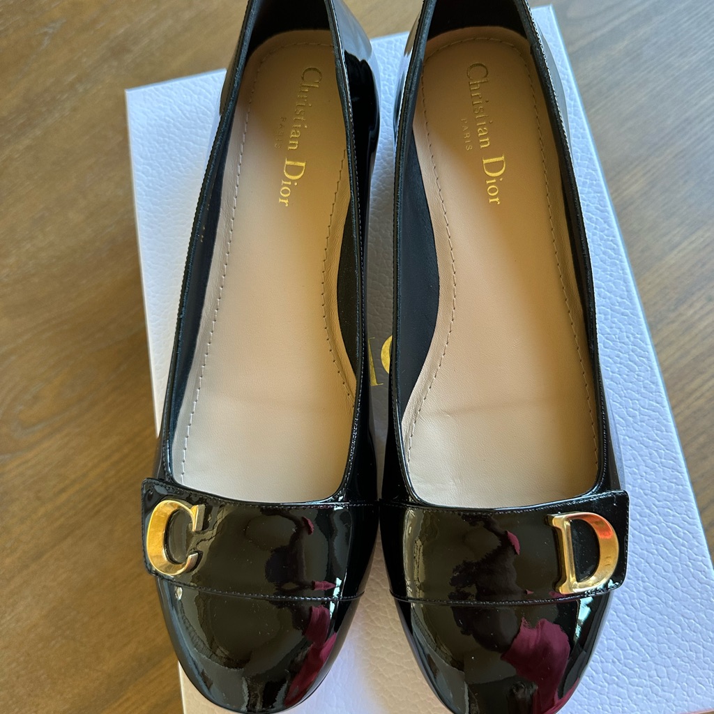 Dior Black Patent Leather Women's Shoes